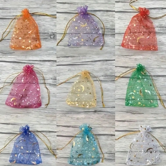 15pc Star and Moon Transparent Drawstring Bag - Picture 2 of 4
